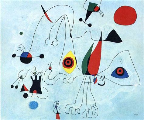 Women and Birds at Sunrise, 1946 - Joan Miro - WikiArt.org