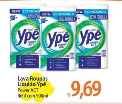 Lava Roupas L Quido Yp Power Act Refil Ml Oferta Na Atacad O