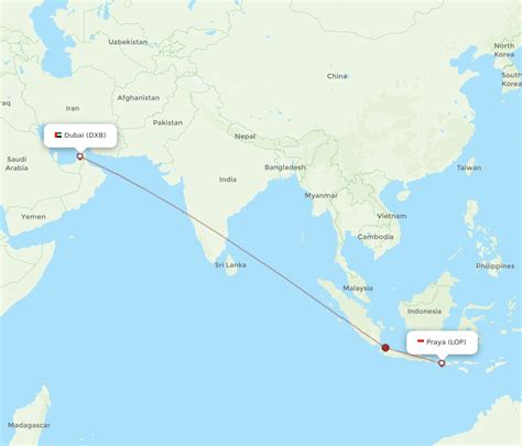 All Flight Routes From Praya To Dubai Lop To Dxb Flight Routes