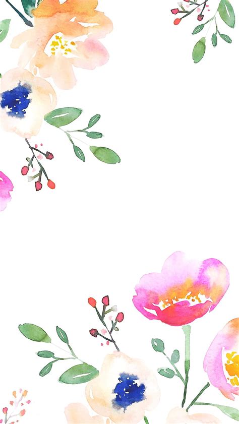 Watercolor Flowers Simple Watercolor Flower Hd Phone Wallpaper Pxfuel