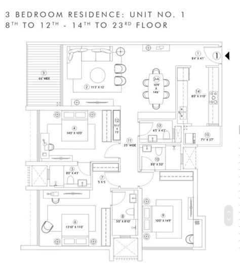 1100 Sqft 2 BHK Flat For Sale In Rustomjee Reserve Borivali West