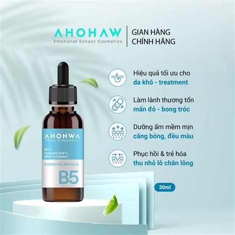 Serum Tinh Chất Phục Hồi Ahohwa Hydration Ampoule B5 30ml Dưỡng Ẩm