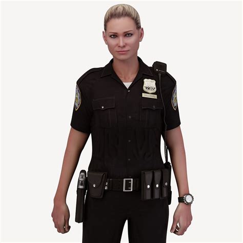 3D ART Reactor 3D Model Police Officer White Female