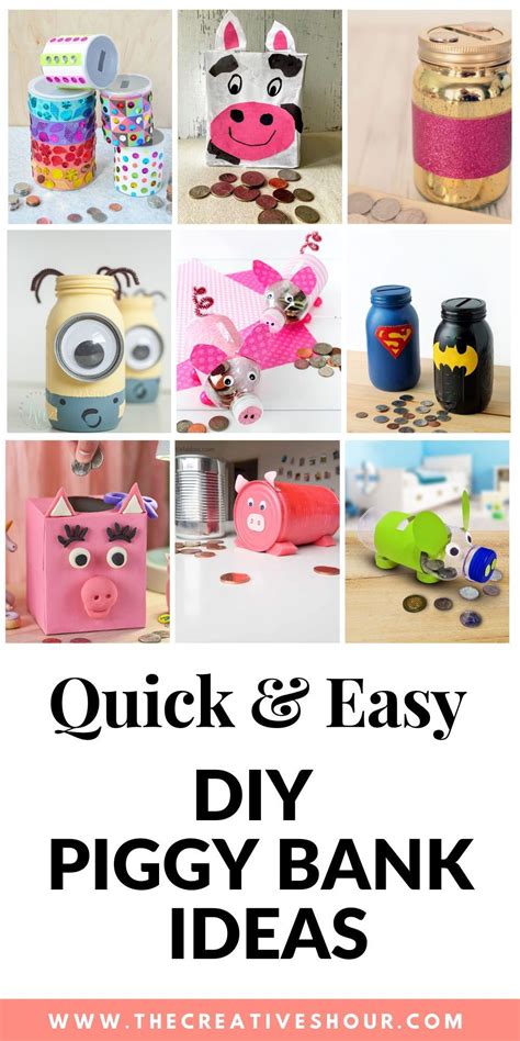 amazing diy piggy banks ideas  tutorials  kids piggy bank
