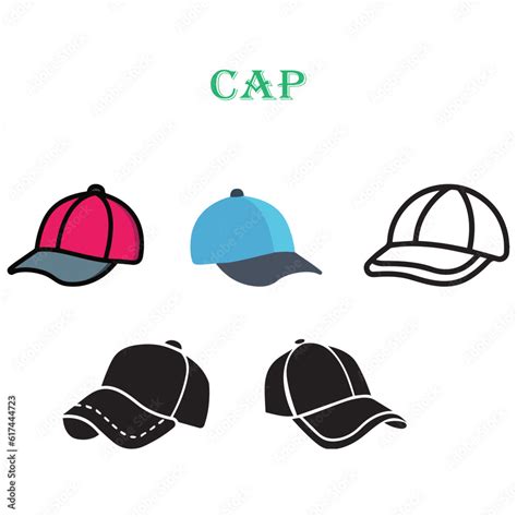 Baseball Cap Realistic Baseball Cap Template Front Side Back Views