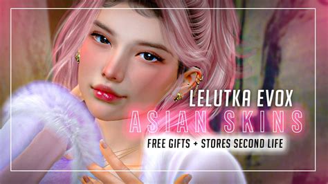 Lelutka Kawaii Asian Evox Skins Free Gift Skins Shapes Second