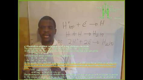 Electrolysis Of Dilute Sulphuric Acid Using Platinum Electrode Education Prepareforexam