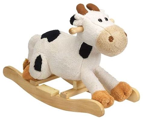 Plush Carlton Cow Rocker Contemporary Rocking Chairs