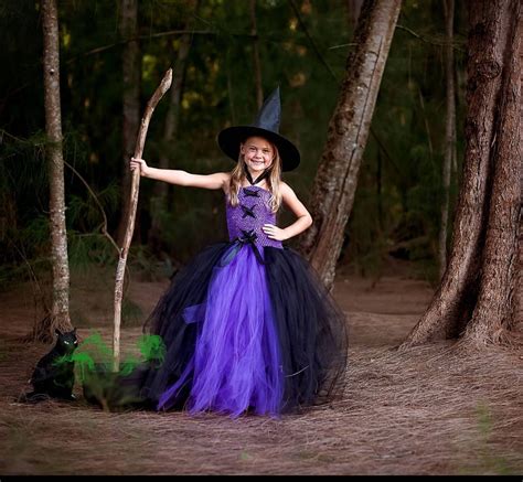 Girls Full Length Witch Costume | Etsy