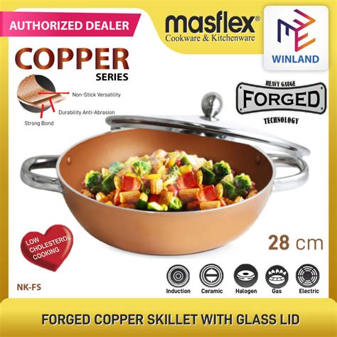 Masflex By Winland 28 Cm Aluminum Non Stick Induction Copper Skillet