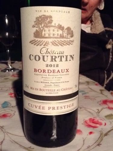 Ch Teau Courtin Cuv E Prestige Bordeaux Vivino France