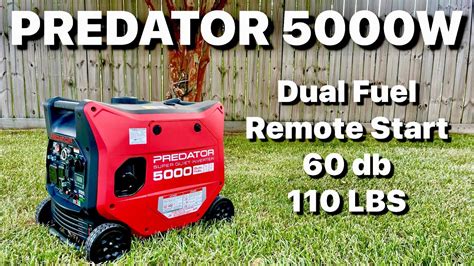 Predator 5000W Dual Fuel Inverter Generator With Remote Start YouTube