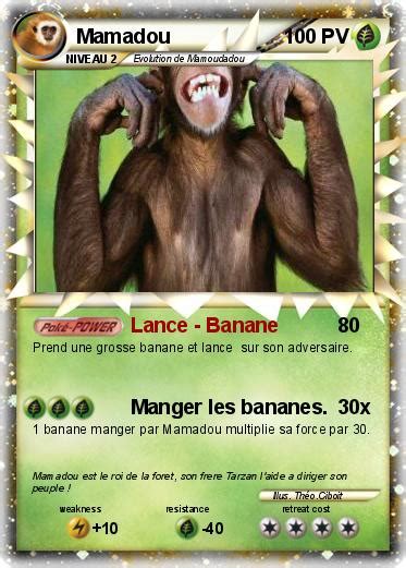 Pokémon Mamadou 18 18 Lance Banane Ma carte Pokémon