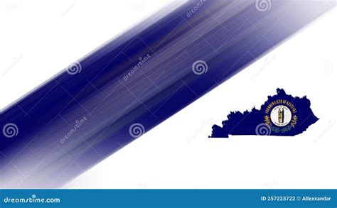 Map of Kentucky, flag map stock illustration. Illustration of ...