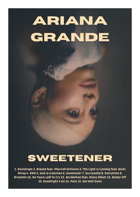 Sweetener - ariana grande // album poster in 2022 | Music poster ideas ...