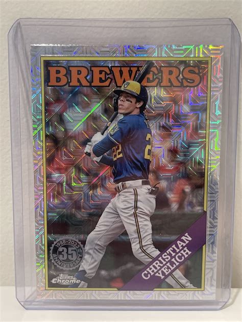 2023 Topps Series 1 Christian Yelich 1988 Silver Pack Chrome Mojo T88C