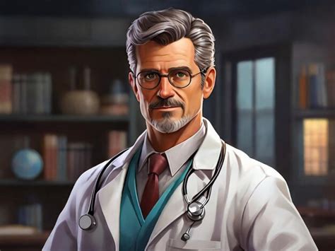 Render 3d personaje de dibujos animados de médico humano con