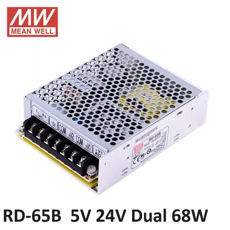 Original Mean Well RD 65B 68W 5V 4A 24V 2A Dual Output Meanwell Power