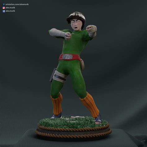 Artstation Rock Lee Drunken Fist Statue