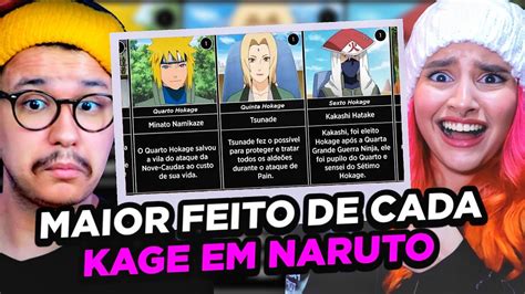 T O Forte Assim Todos Os Kages Do Universo De Naruto E Seus Feitos