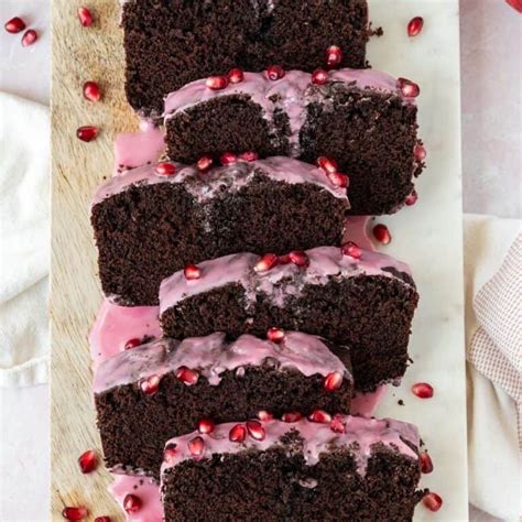 Chocolate Loaf Cake With Pomegranate Glaze The Marble Kitchen