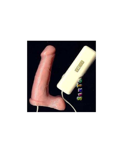 Pênis Ou Dildo De 11Cm Branco de Silicone Vibrador Testículo