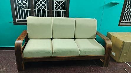 Vinod Handicraft Sheesham Wood 3 Seater Sofa For Living Room Bedroom