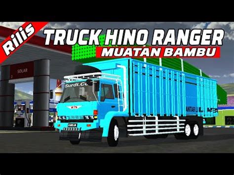 Rilis Mod Truck Hino Ranger Muatan Bambu Mod Bussid Youtube