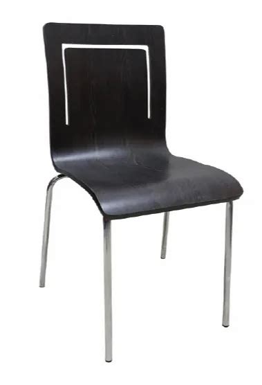 Omacme Black Lst Designer Laminated Cafeteria Chair Seating