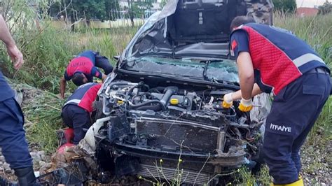 Yozgat ta devrilen otomobilin sürücüsü yaralandı Son Dakika Haberleri