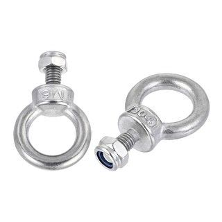 Lifting Eye Bolt M X Mm Male Thread With Hex Screw Nut For Hanging