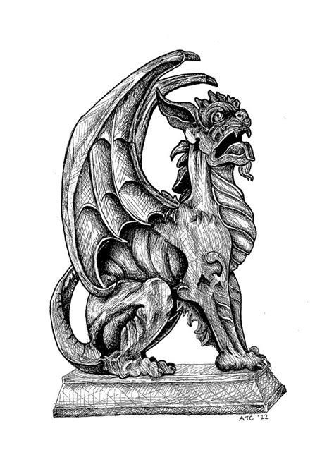 Gargoyle Digital Art Print Etsy In 2024 Gargoyles Art Gargoyles