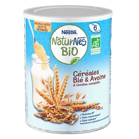 Nestlé Naturnes Céréales Blé Avoine Bio 240g Prix