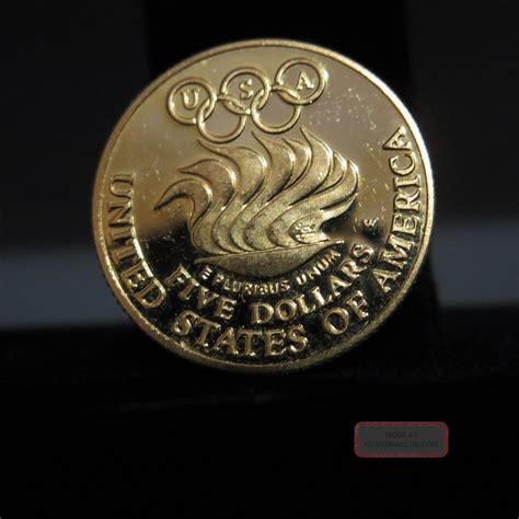 1988 W Olympic Commemorative 5 Dollar Gold Proof Coin 21mm 8g