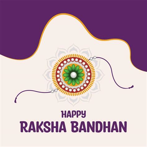 Illustration Of Greeting Card With Decorative Rakhi For Raksha Bandhan