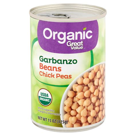 Great Value Organic Chick Pea Garbanzo Beans 15 Oz Can Walmart