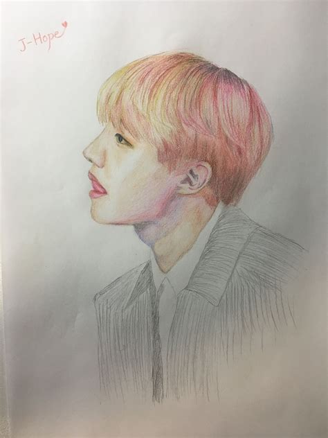 Hobi Bts Fanart Fan Art Male Sketch