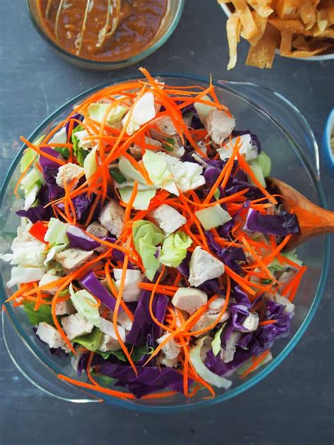 Thai Chicken Salad With Spicy Peanut Dressing Kawaling Pinoy