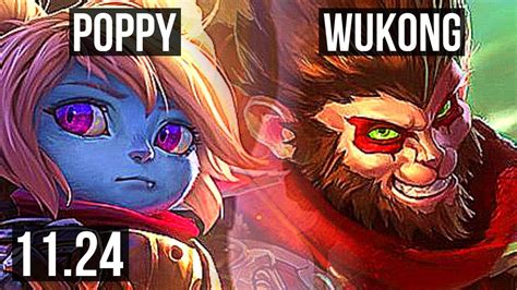 POPPY Vs WUKONG TOP 2 4M Mastery 1700 Games 6 Solo Kills KR