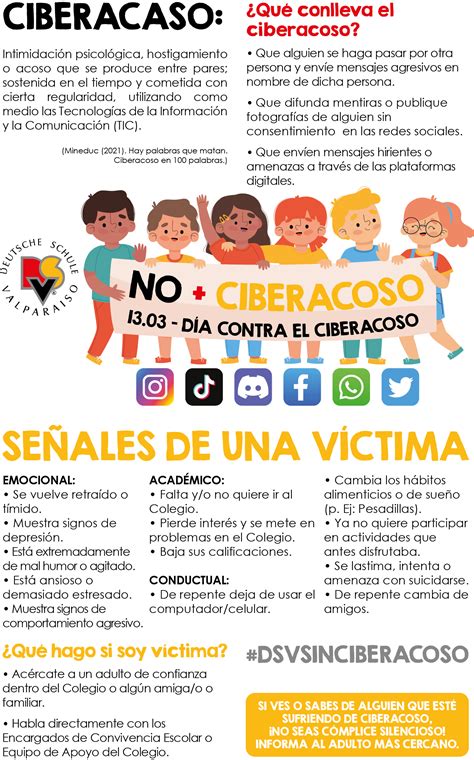 Afiche Dia Contra el Ciberacoso 13 03 2023 10 03 2022 Colegio Alemán