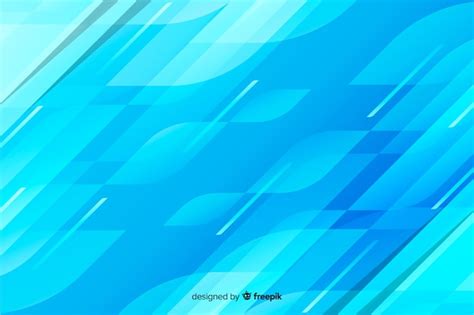 Fondo Decorativo De Formas Abstractas Azules Vector Gratis