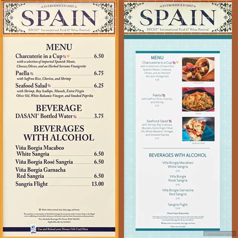 The Epcot International Food Wine Menu Boards With Prices And