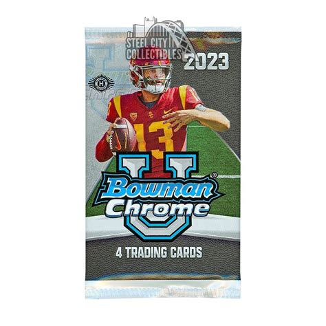 2023 Bowman University Chrome Football Hobby Pack Steel City Collectibles