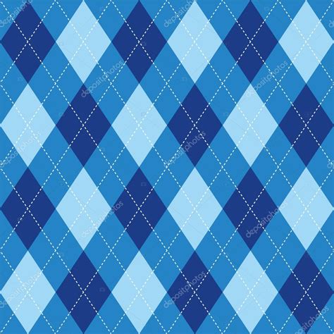 Argyle Pattern Blue Rhombus Seamless Texture Stock Vector Image By