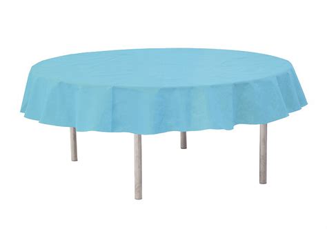 Nappe Ronde Bleu Ciel en Tissu Intissé 240cm Discount Décoration de table