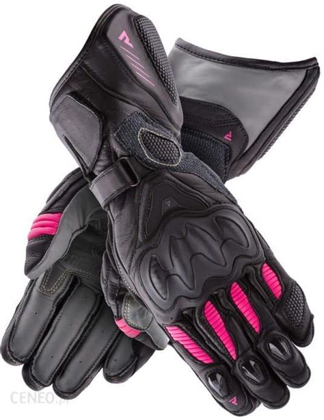 Rękawice motocyklowe Rebelhorn Skórzane Rebel Lady Black Pink Opinie