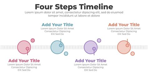 Plantilla de infografía de línea de tiempo circular vectorial con 5