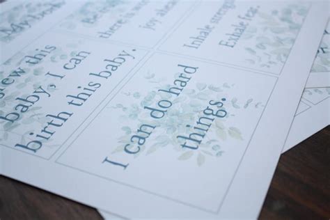 Free Positive Birth Affirmations (Printable Cards) - Gathering Grace Home