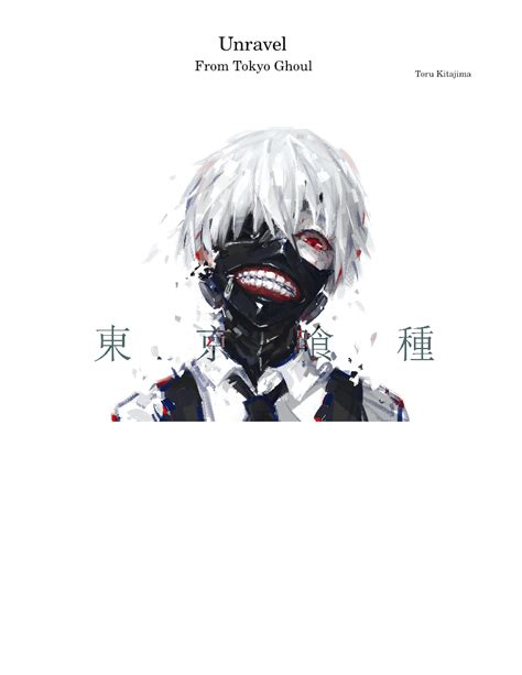 Unravel – Toru Kitajima | Tokyo Ghoul Sheet Music for Piano (Solo