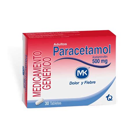 Analgésico Paracetamol 500 Mg Tableta X 30